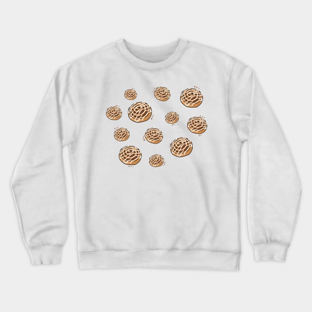 Cute Iced Cinnamon Swirl Pattern Crewneck Sweatshirt by AlmightyClaire